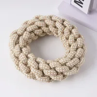 Cotton Rope Dog Rope Knot Toy Bite-resistant Durable Dog Chew Toys Teeth Grinding Wear-resistant Pet Teething Toys