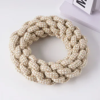 Cotton Rope Dog Rope Knot Toy Bite-resistant Durable Dog Chew Toys Teeth Grinding Wear-resistant Pet Teething Toys
