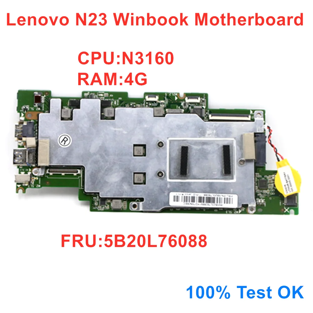 Материнская плата для ноутбука Lenovo N23 Winbook материнская с процессором N3160 4 Гб ОЗУ FRU