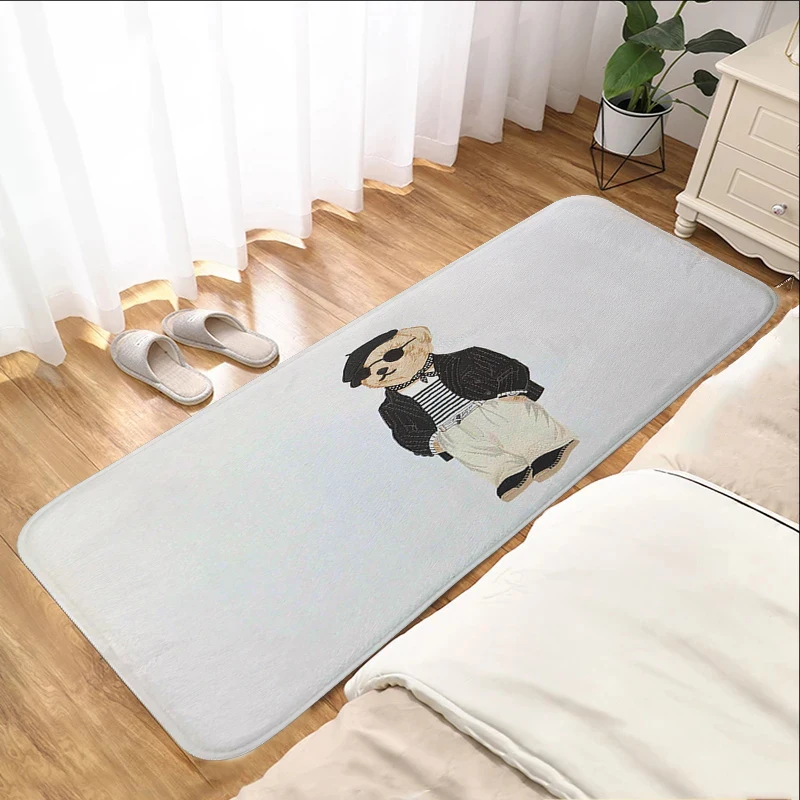 Door Mat Polo Bear Bathroom Foot Mat Carpet Entrance of House Carpets Cute Rug Room Floor Carpet for Kitchen Rugs Custom Home 3