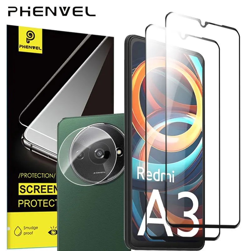 

Олеофобное Защитное стекло для Xiaomi Redmi A3, полное покрытие, Защита экрана для Xiomi Redmi A3, закаленное стекло