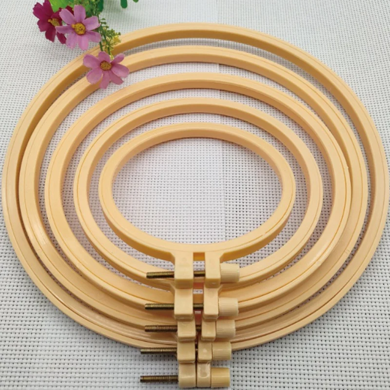 5 Pcs 3 Inch To 8 Inch Embroidery Hoops Set Plastic Round Hoops