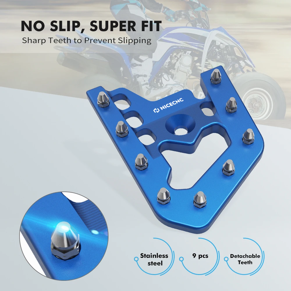 NICECNC ATV-Hinterradbremspedalverlängerung für Yamaha Raptor 700 2013–2024, Raptor 700R 2016–2024, 6061-T6, Aluminium – Detail 7