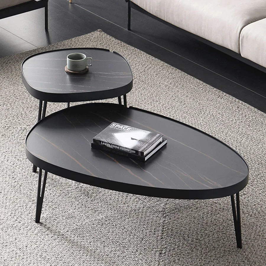 

Living Room Coffee Table Modern Home Ornament Unique Book Coffee Table Platform Korean Nordic Elipse Portable Mesa Salon Tables