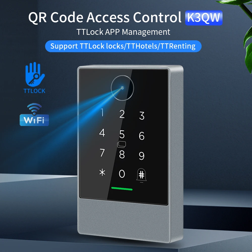 WIFI+Bluetooth TTLock K3W K3FW K3QW Smart Lock Keypad Waterproof Smart Lock App