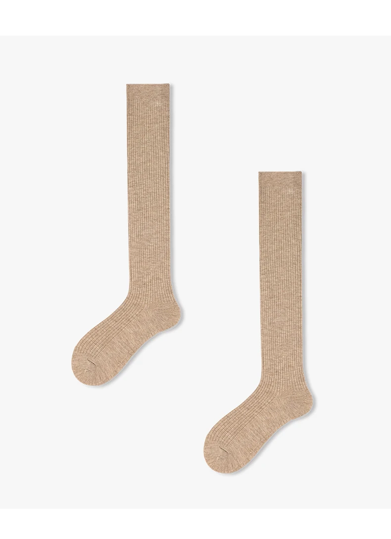 2 Paar Herbst-Winter-Neue gestreifte Overknee-Socken aus 100 % reiner Wolle für Damen, verdickt, warm, vielseitig, lange Röhrensocken für den Außenbereich – Detail 13