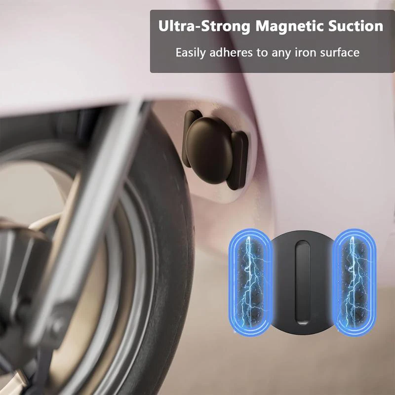 GPS Smart Tag 1/4Pack for Apple Find My Tracker Kits with Strong Magnetic Suction Silicone Shell Anti-loss for Motorcycles & Car