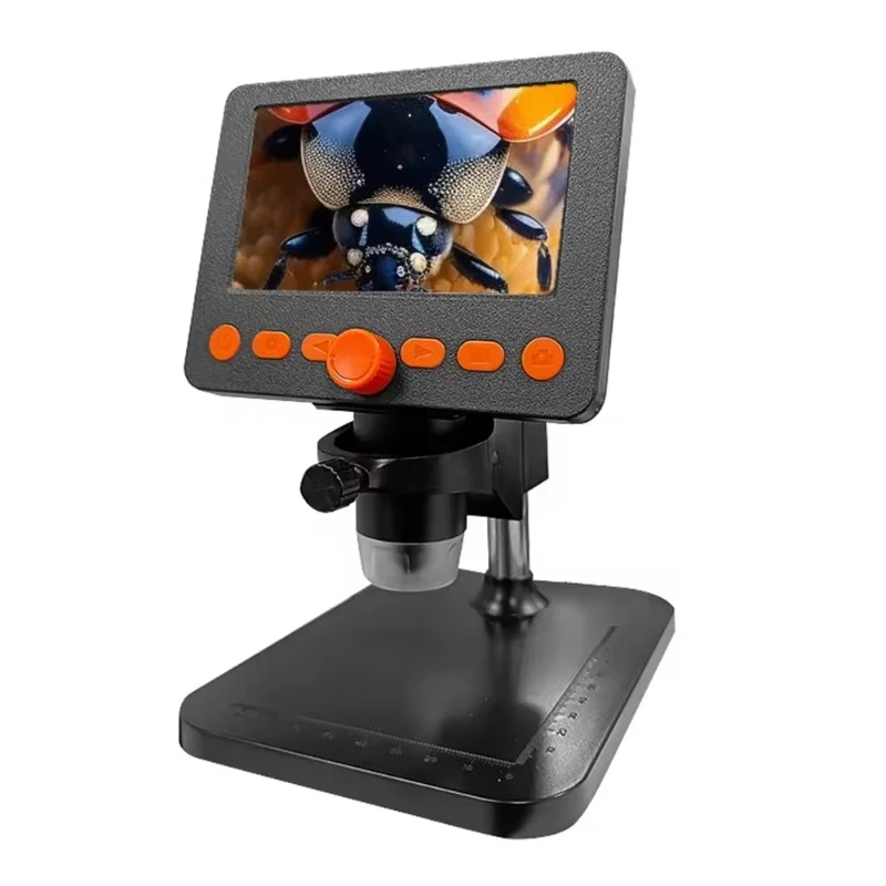 

4.3 inch Screen Digital Microscope for Electronics 1000X Error Coins Observe with 8 LED for Mobile Phone Repair Support PC