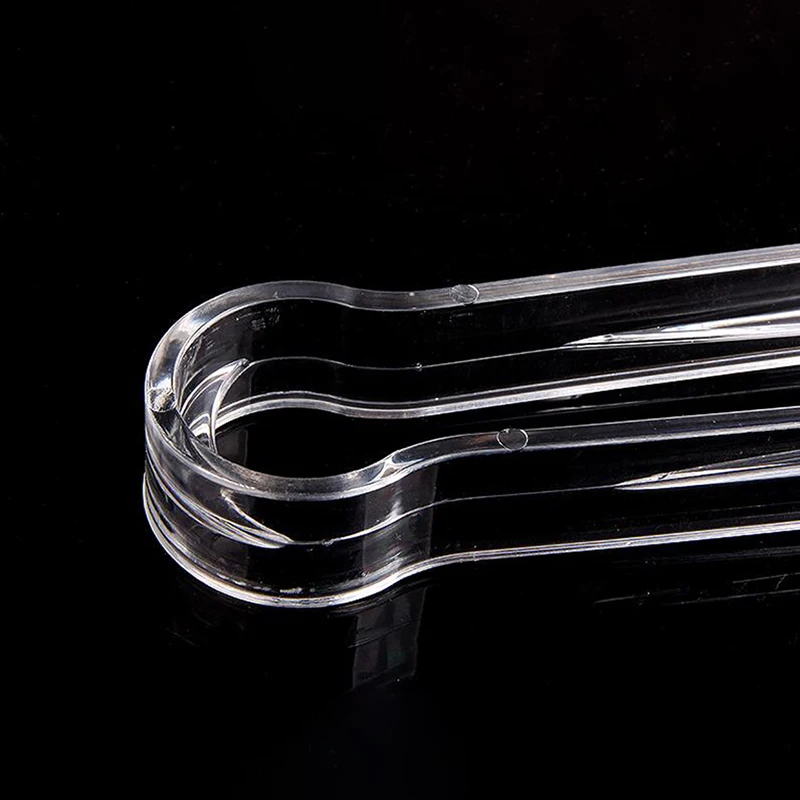 Clear Plastic Barbecue BBQ Clip, Bread Food Ice Clamp, Tongs Tool, Bar Kitchen Accessories, 16*3.5cm, 1Pc