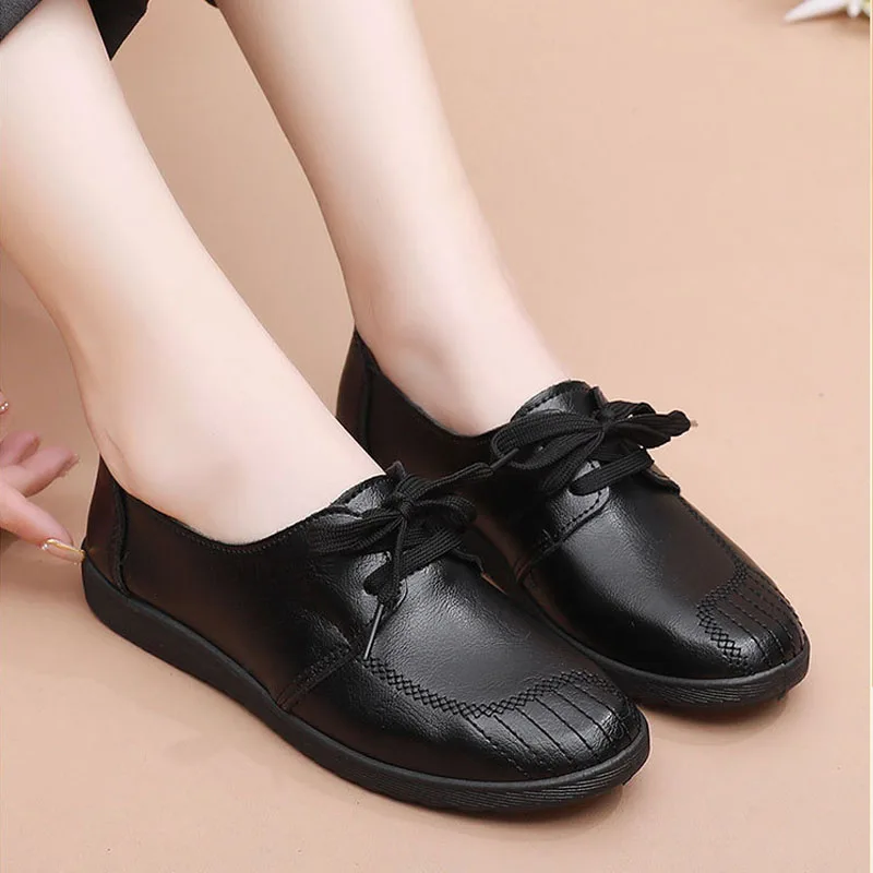 Chaussures Plateforme En Cuir Noir - Marque Entre Elle & Moi - Taille 41 - Occasion