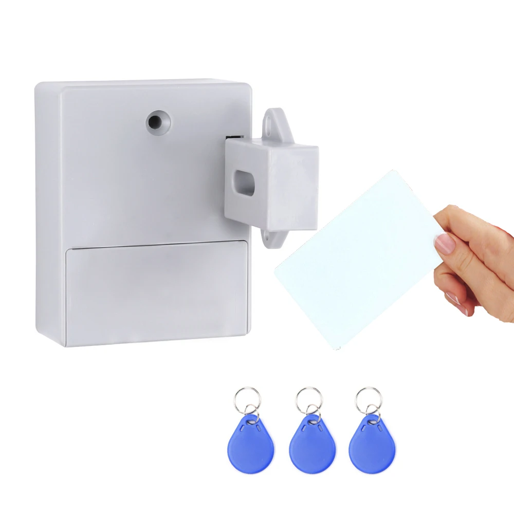 Electronic Lock Smart Lock 125KHZ Keyless Swipe Card Keychain Induction RFID Cabinet Drawer Lock