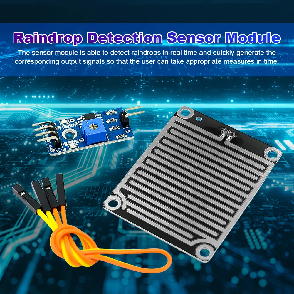 Rain Water Sensor Relay Control Module 3.3V-5V Monitor Weather Sensor Relay Board LM393 High Sensitivity for Arduino Robot Kit