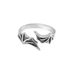 WYEAIIR 925 Sterling Silver Fine Retro Demon Bat Wings Resizable Opening Ring For Women Luxury Jewelry 6