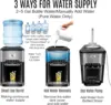 Cooler Dispenser Built-in Ice Maker Countertop,3-in-1 Portable Ice Machine 44lbs Daily,Top Loading 5 Gallon Water Dispenser w. C 4
