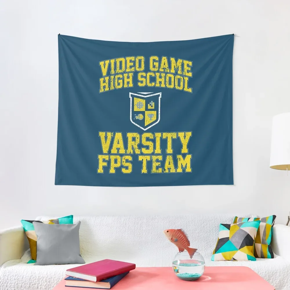 

Video Game High School Varsity FPS Team Tapestry Room Decorations Aesthetics Mushroom Tapestry