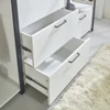 "Fiona Wood Metal Walk-in Closet 3 Drawers Organizer" 3