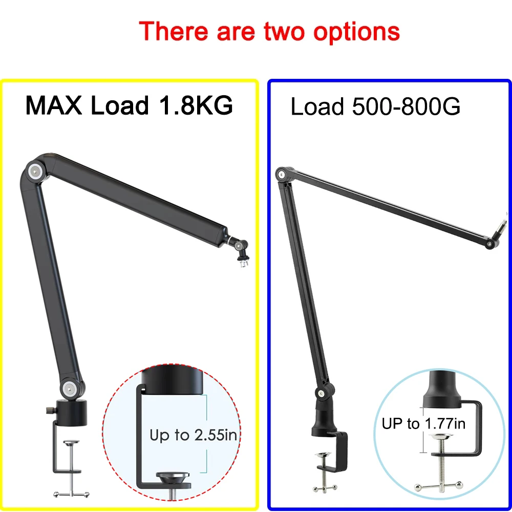 Microphone Stand Heavy Suspension Boom Adjustable Scissor Arm Stands for HyperX QuadCast Mic USB Condenser Microphone Recording microphone stand