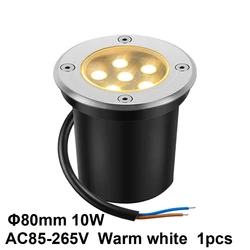 Enhanced Outdoor LED In - Ground Waterproof Light, Warm White, 6W/10W for Pathway, Garden, Deck, and Tree Accents (10W 1pc)