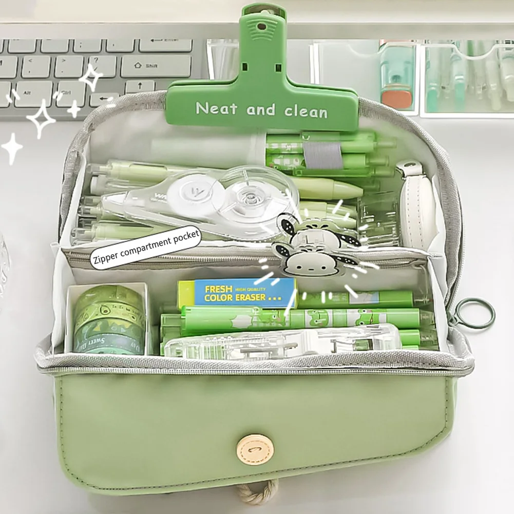 

Simple High Capacity Pencil Holder Bag Large Capacity Stationery Storage Bag For Adult Children