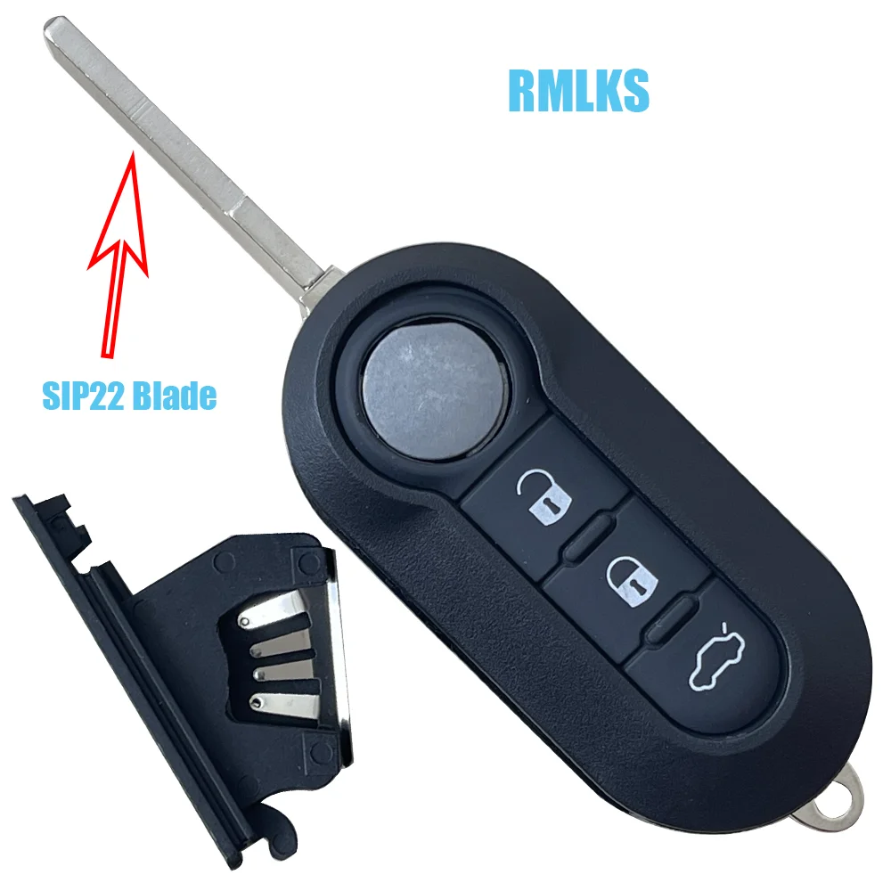 3 Pulsanti Flip Folding Car Key Shell Per Fiat 500 Punto Ducato Stilo Panda Remote Auto Key Pad Case Cover Fob Sip22