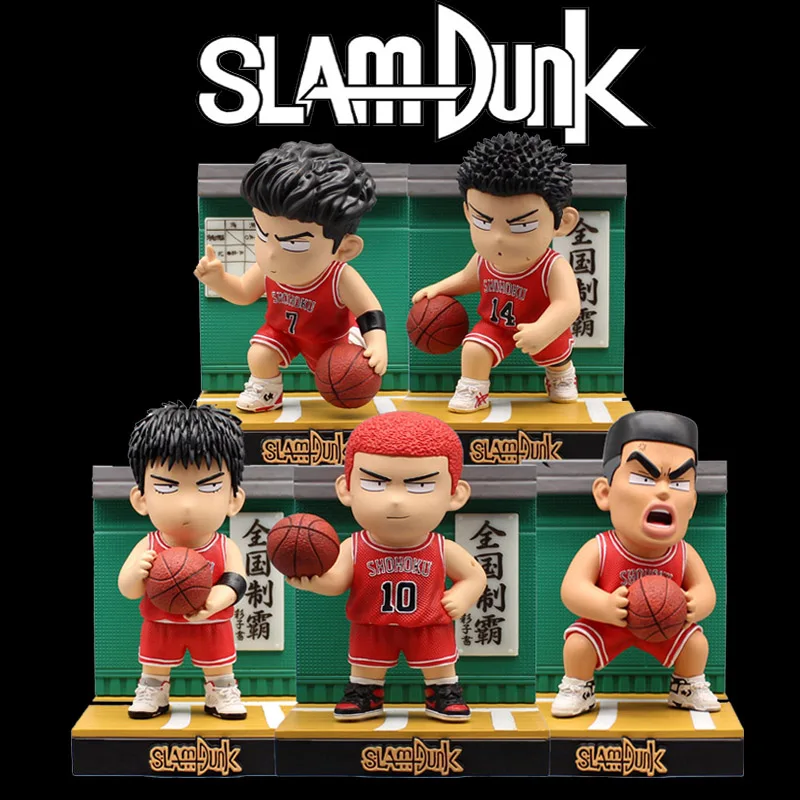 Anime Slam Dunk Sakuragi Hanamichi 20Cm Pvc Action Figures Rukawa Kaede Akagi Takenori Hisashi Mitsui Action Figures Model Toys