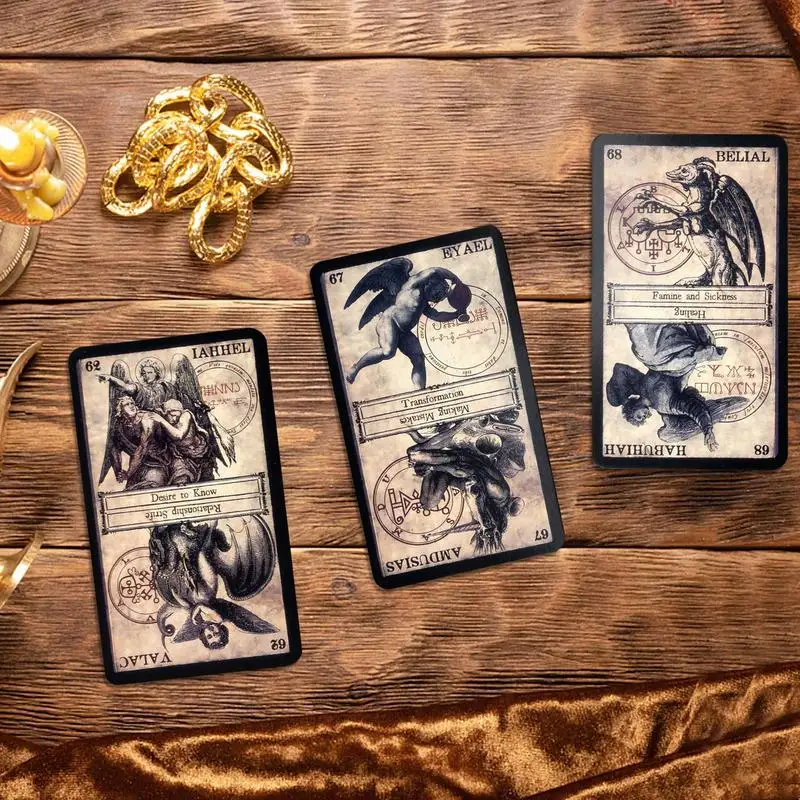 Oracle Cards The Oracle of Heaven and Hell Cards Board Game English Version Standard Tarot Decks for Witch Gift Party Favors 4