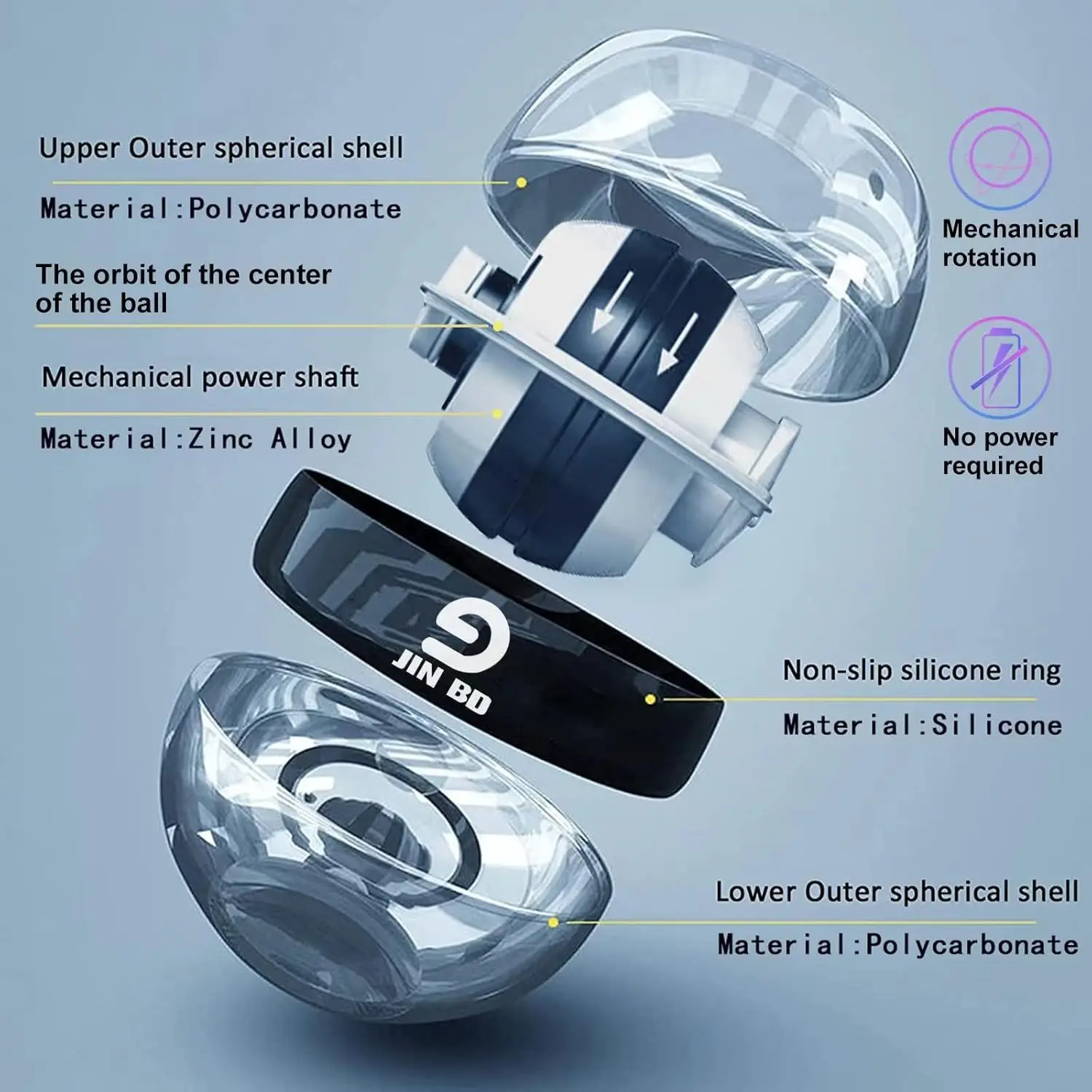 Wrist Training Ball Automatic Start Wrist Enhancer Gyroscope Forearm Exerciser Gyroscope Ball for Strengthening Arms, Fingers