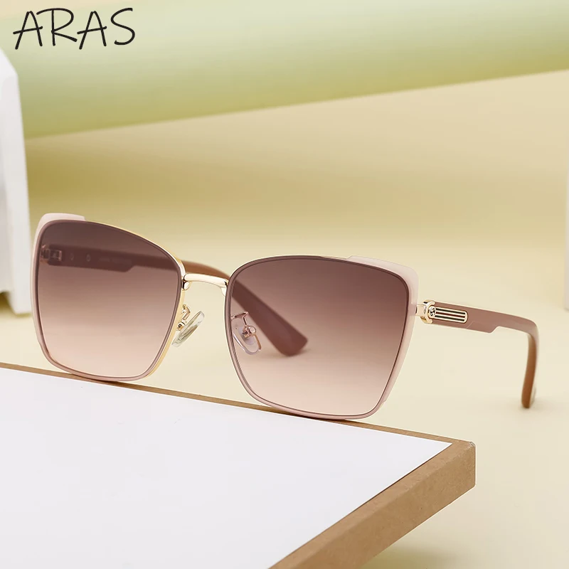 

Oversized Cat Eye Sunglasses Women 2024 Luxury Brand Vintage Classic Metal Frame Sun Glasses Ladies Trendy Cateye Eyewear Shades