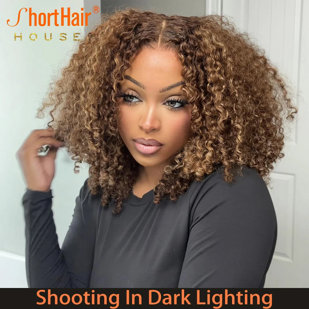 Wear And Go Glueless Wigs Luxury Curly Human Hair Wigs 13x4 Transparent Lace Frontal 4x4 PreCut Lace Closure Highlight
