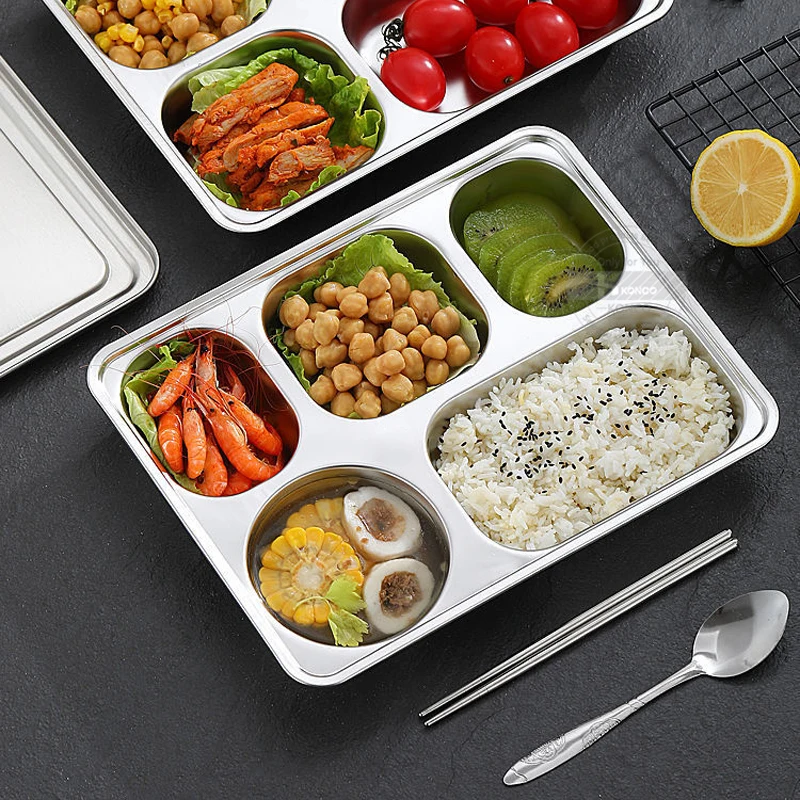 Piattino Per Bambini In Acciaio Inox - Con Disegni Animali, Per Snack E Pasti, Auto-alimentazione - Foto 5