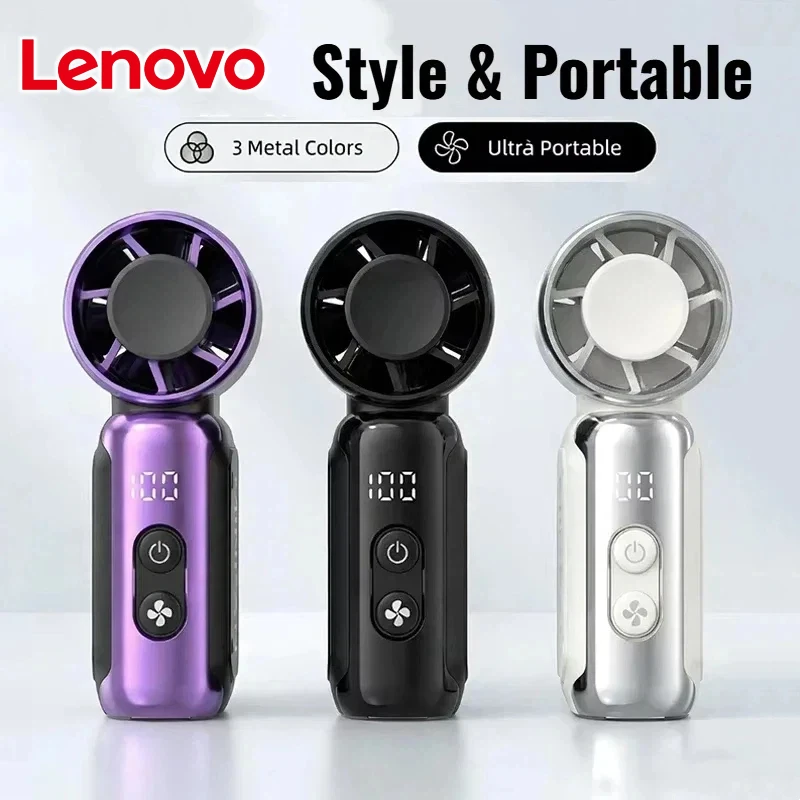 Lenovo Handheld Small Fan Portable Mini Bladeless Electric Fan Usb Charging Pocket Portable Fan For Outdoor And Travel Use 1
