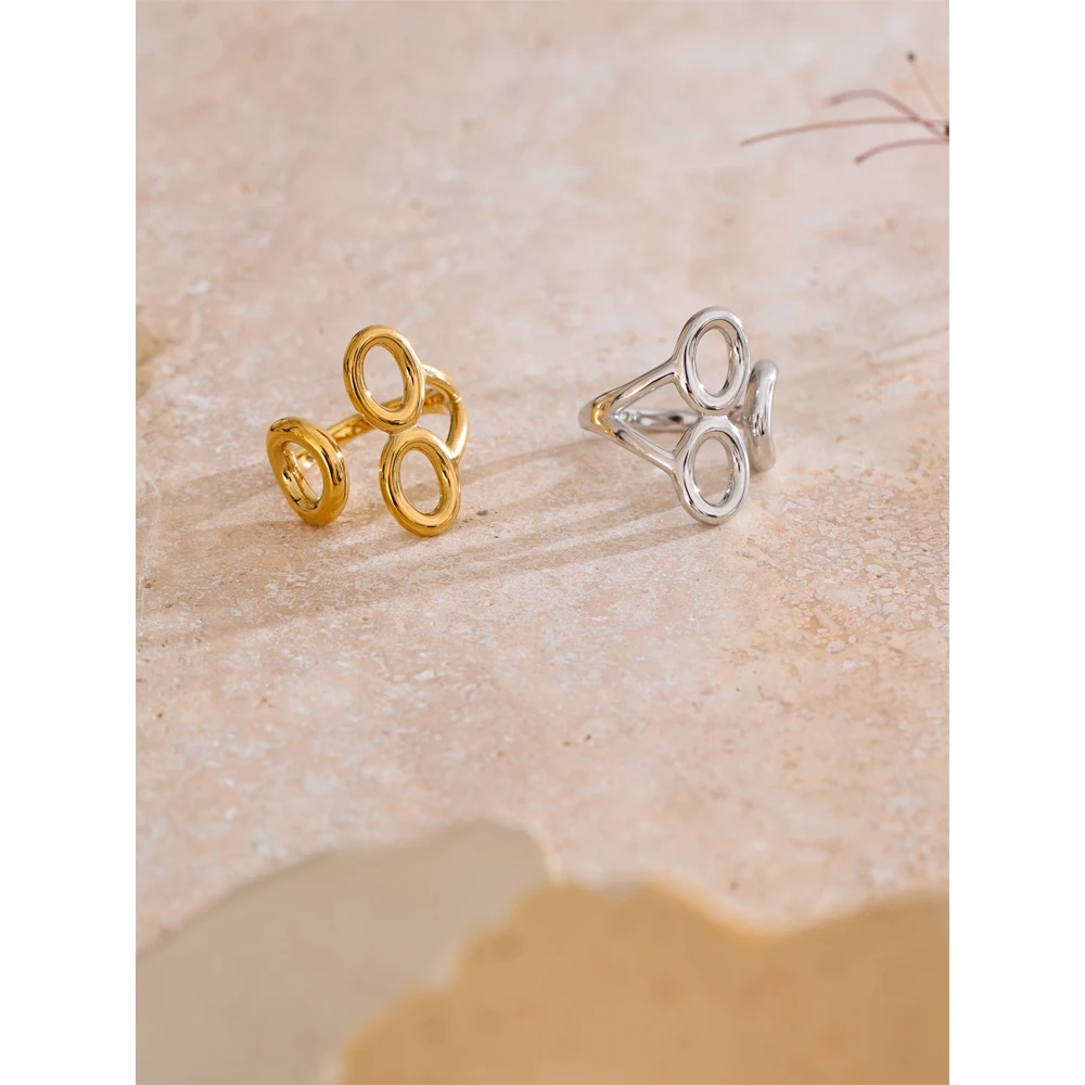 Yhpup Ring Stainless Steel Adjustable for Women