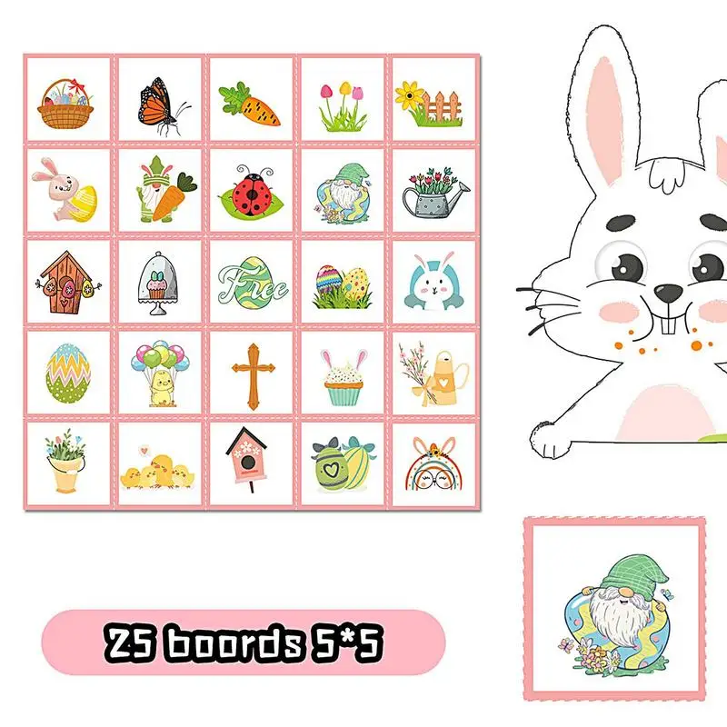 Easter Bingo Cards Family Game Set Easter Bingo Gifts Indoor Family Activities Christian Sunday Church Vacation Bible Kids