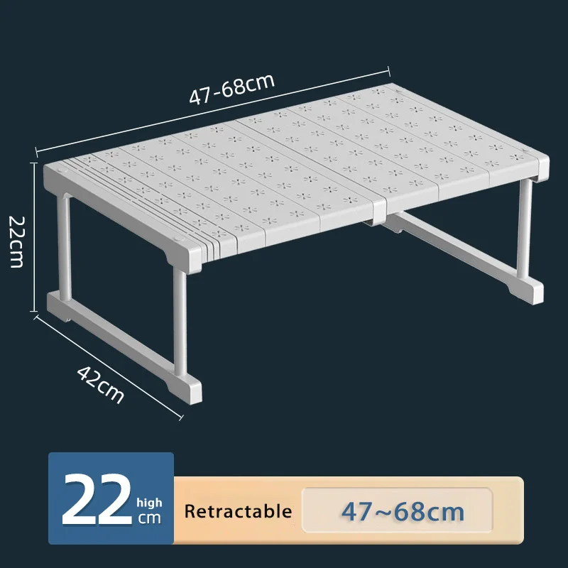Redrubbit Scaffale Espandibile Per Armadio – Impilabile, 3 Pezzi – Bianco, Per Cucina E Bagno