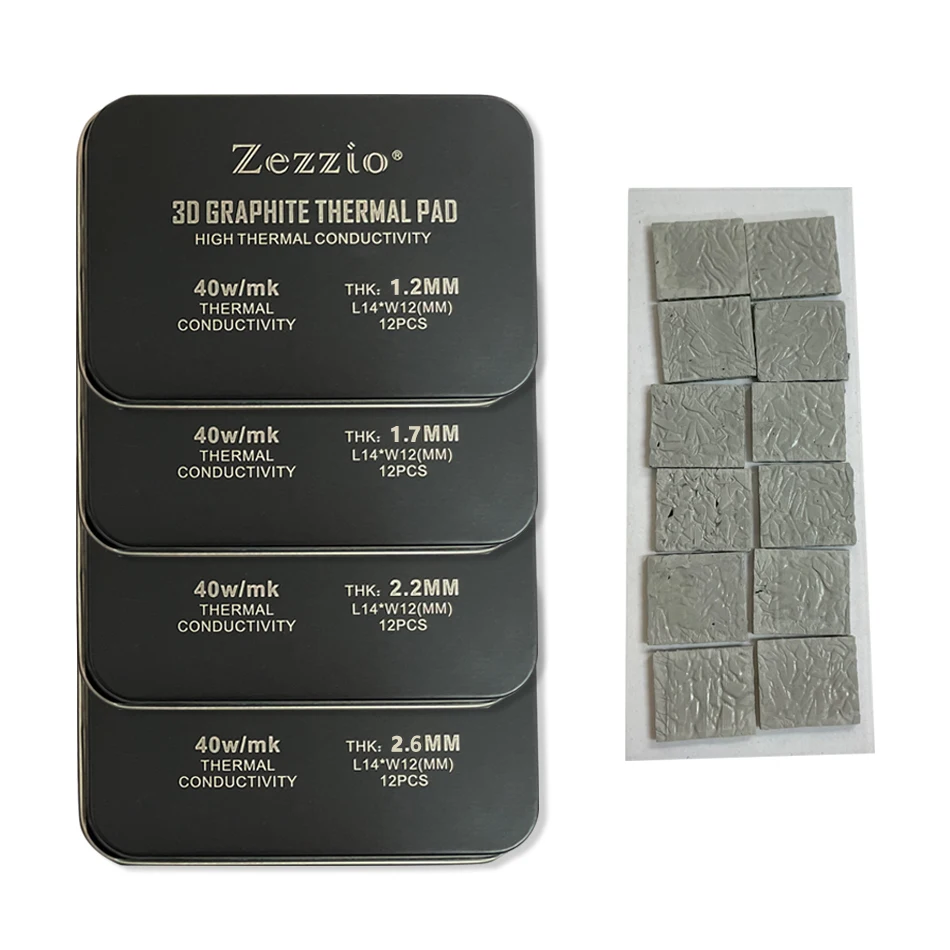 Фото Zezzio 3D графитовая термопрокладка 40 Вт/mk IC графитовая охлаждающая 3090/3080 память термосиликоновая смазка для GDDR6X VRAM №3