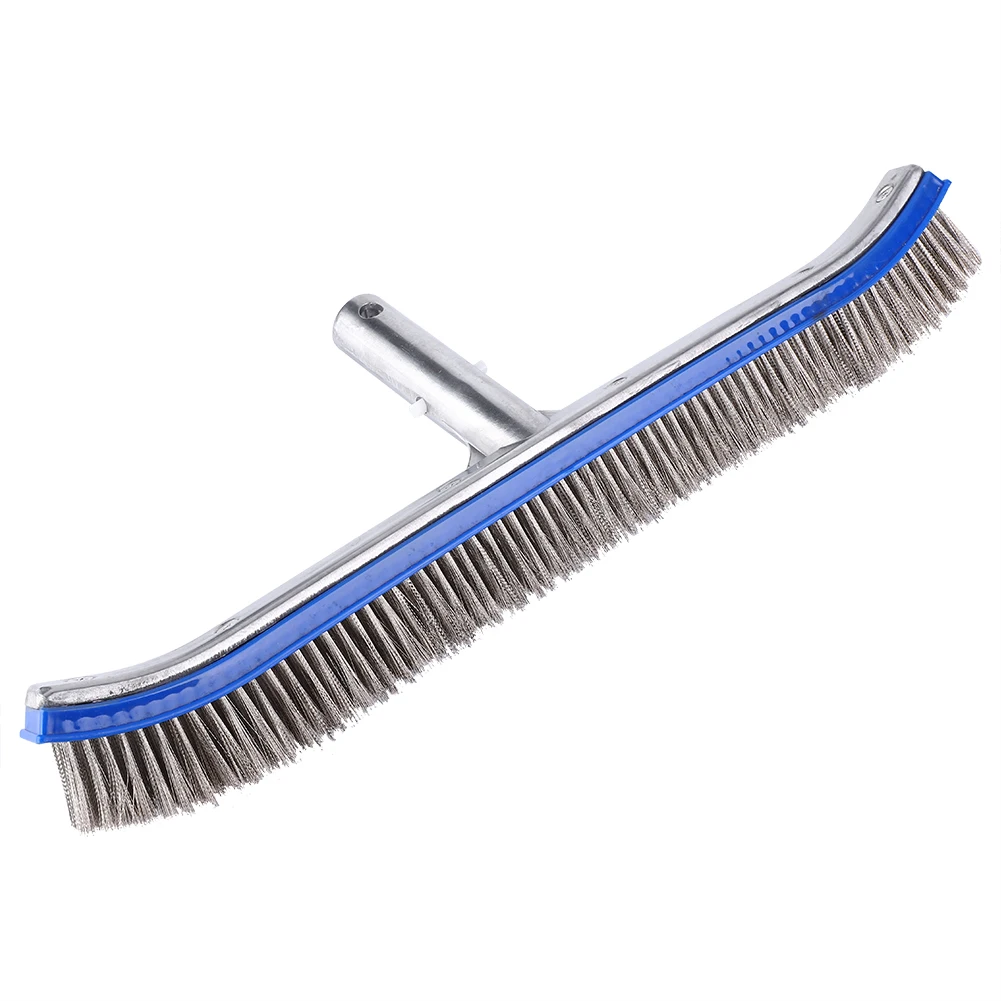 18inch Swimming Pool Steel Brush Bottom Walls Cleaning Supplies for Pond Spa Hot Spring Cleaning Steel Brush Walls