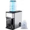 Ice Maker Machine  , 3 in 1 Portable Ice Maker with Hot/Cold Water Dispenser, 12 Cubes in 7 Mins Stainless Steel Nu 1