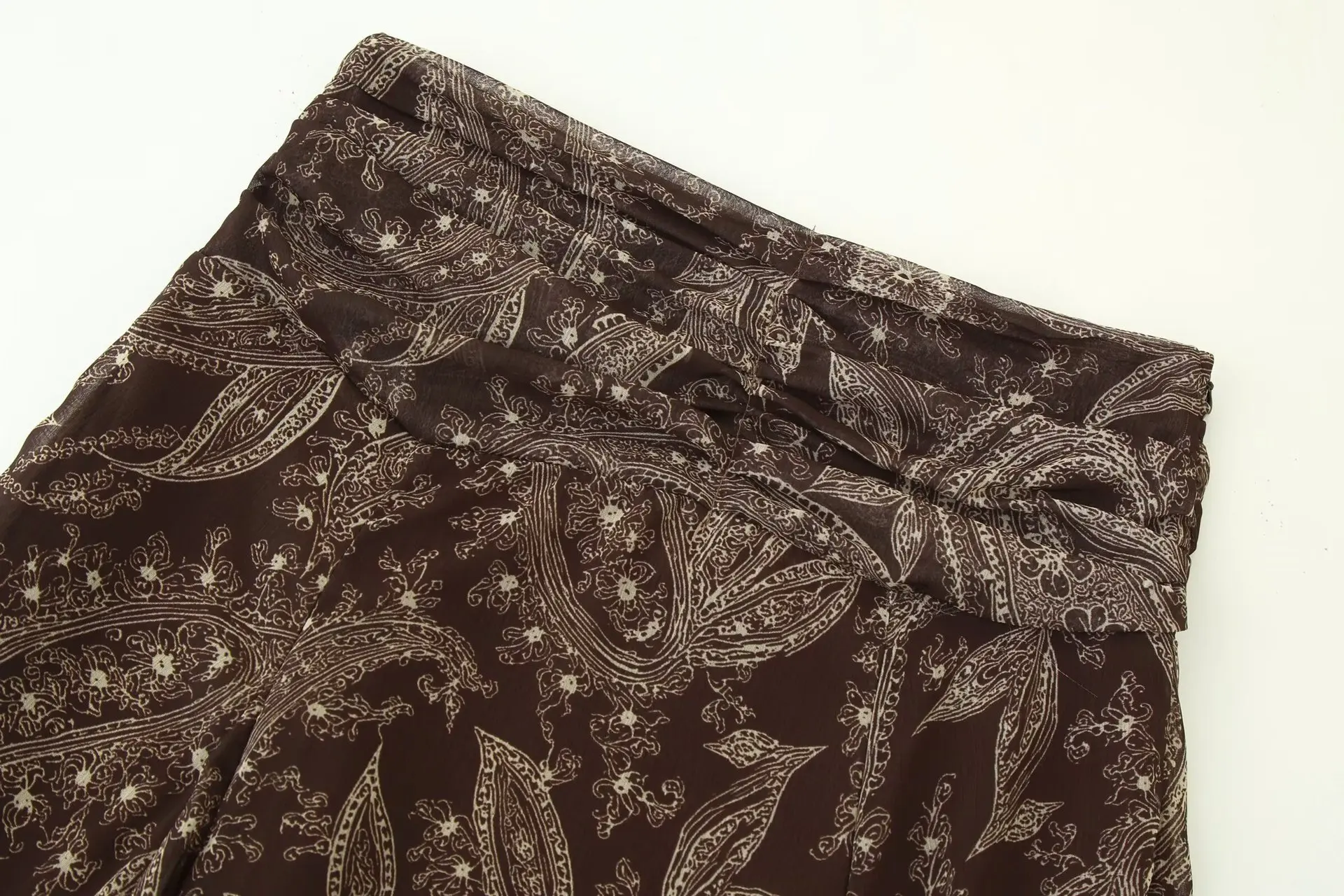 Jupes vintages femmes élégant fermeture marron Maxi jupes 2025 automne femme robe de soirée – Image 5