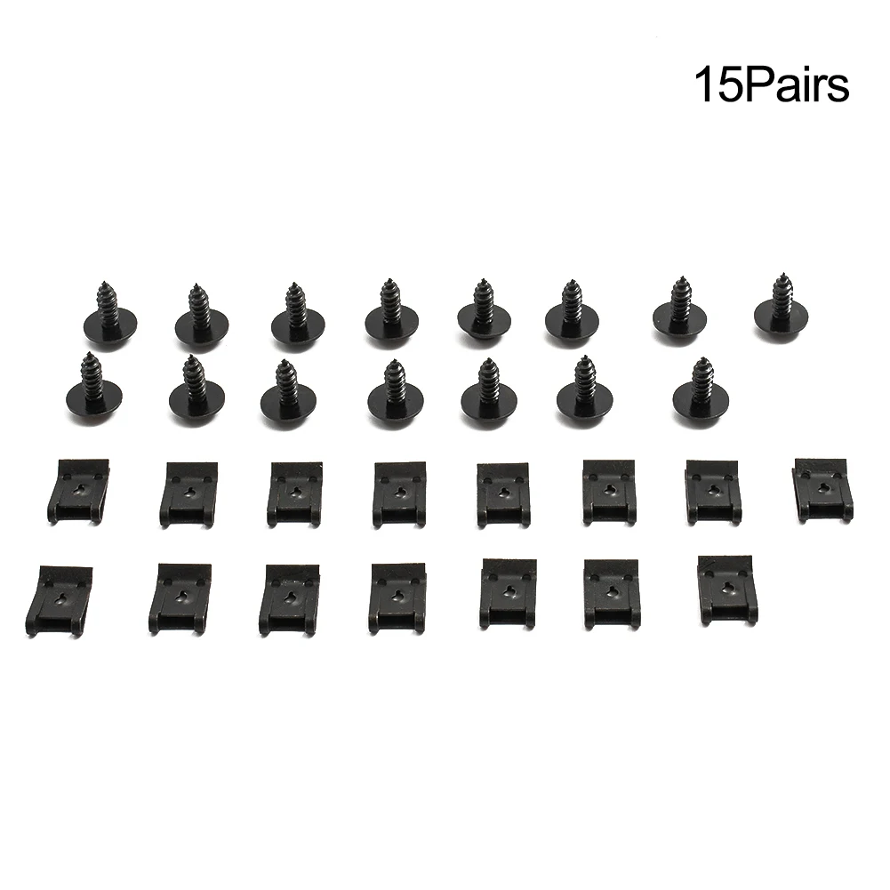 

15Set Spring Metal And Car Spring Metal ​Retainer Screw U-Type Car Clip With Screw Car Bumper Trim Panel Fasteners Motorcycle