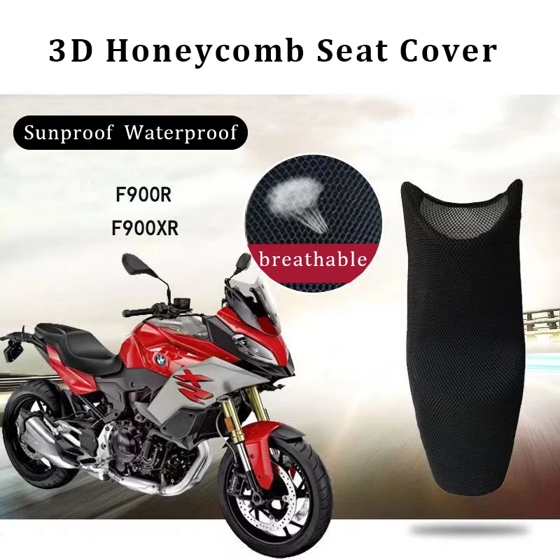 Per Bmw F900Xr F900R Coprisedile Traspirante Mesh Impermeabile Antipolvere Cool Seat Cushion Pad Protector Accessori Moto