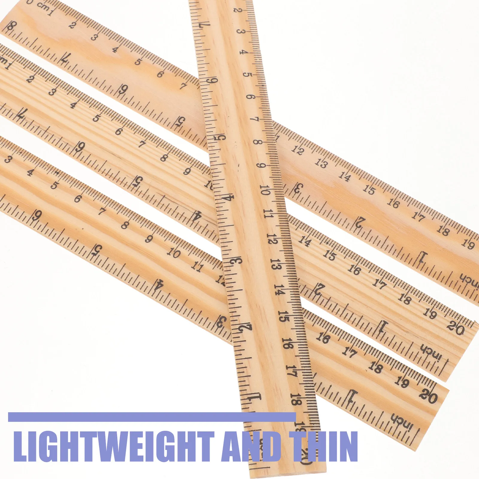 30Pcs 나무 자 8 인치 20Cm 학생 디자이너 건축가 엔지니어링 사용에 적합한 견고한 측정 도구