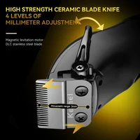 Kemei Trimmer Professional Hair Trimmer DLC Blade Haircut Machine 9000 RPM Magnet Motor Trimmer Electric Clipper for Men KM-1767 2