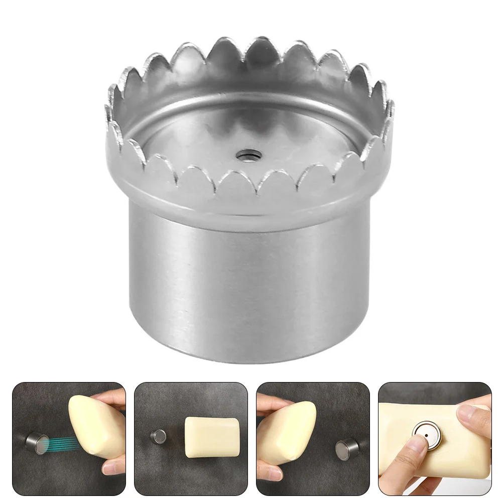 

Household Magnetic Soap Rack Nail-Free Soap Holder For Bathroom Wall Hanging Nail Free Suction Steel Soap Storage Rack