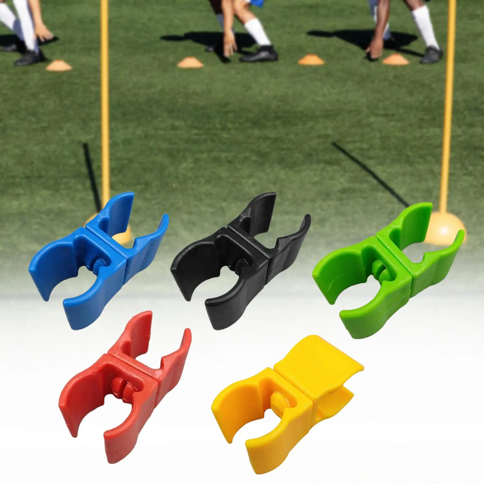 Football Training Flag Pole Clip Buckle Swivel Clips Portable Connector Clip for Practice Sports Warning Outdoor Volleyball 10x football training clips