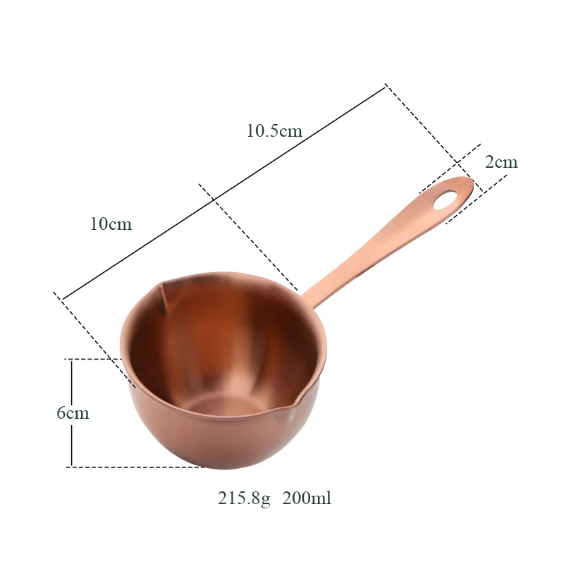 BOHK Olla De Leche De Acero Inoxidable De Inducción De Cocina De 20 