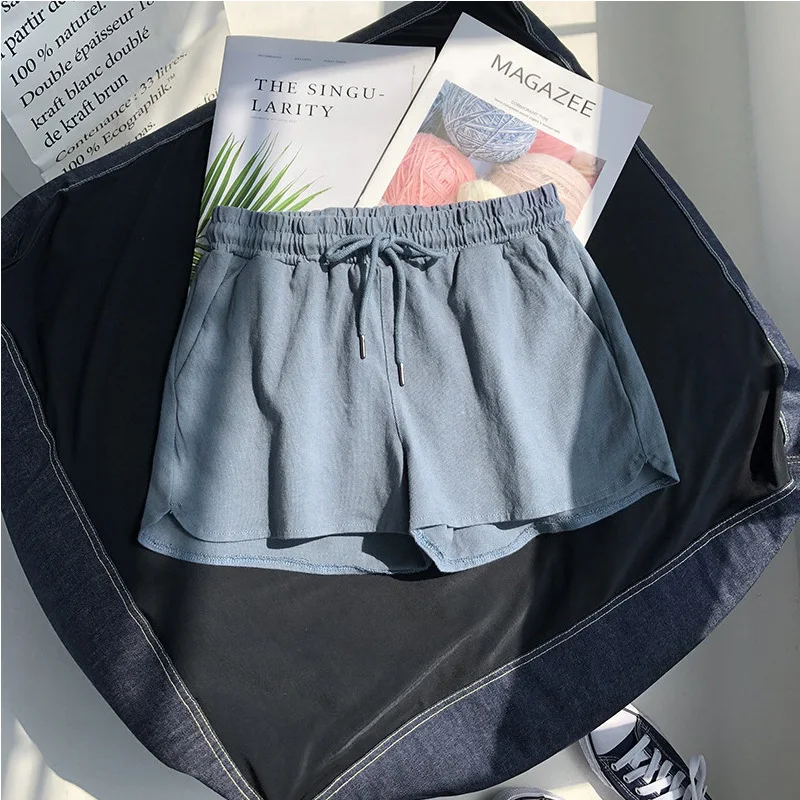 

2023 New Female Shorts High Waisted Elastic Sports Shorts for All Age Loose Fitting Casual Outerwear Pants Sleepwear M-3XL