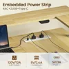 L Shaped Standing Desk with LED Light and Power Outlet, Dual Motor Height Adjustable Electric Standing Desk with Monitor Stand 5