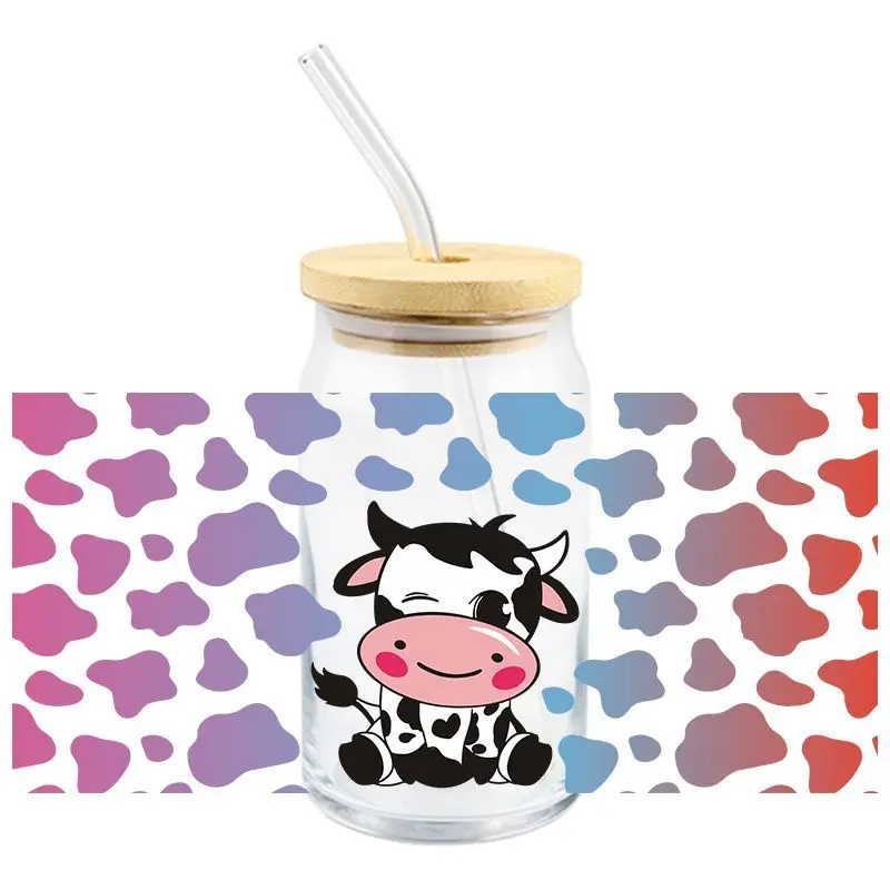 3D Leopard UV DTF Transfer Sticker Design Waterproof 16OZ Cups Wraps Sticker Rub On Transfers for Crafts Furniture