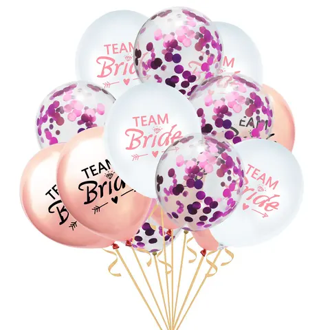 12inch Team Bride Latex Balloons Bridal Shower Hen Bachelorette Party Decorations Bride To Be Decoration Party Supplies