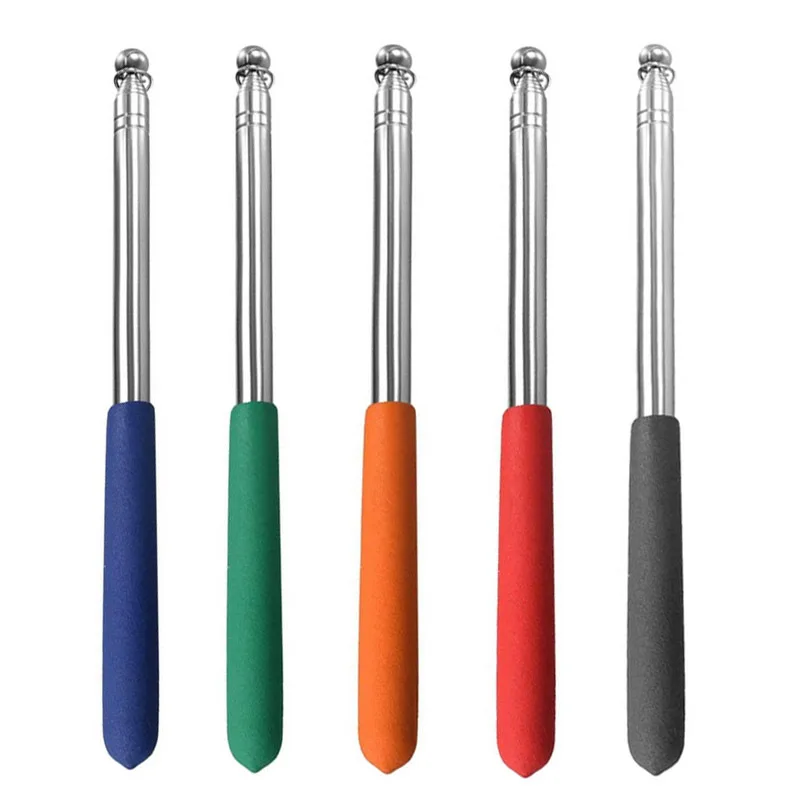 20Pcs Stainless Steel Extendable Pole 1.2M Portable Handheld Flag Pole Telescopic Pointer for Presentations Tour Guide Banner